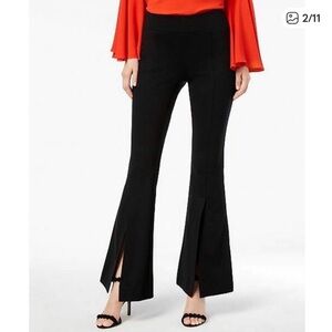 INC International Concepts Ponte Split Leg High-Low Hem Flare Pants 12